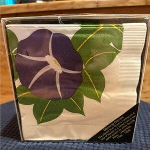 Metropolitan Museum of Art, blue/Purple Morning Glory beverage napkins